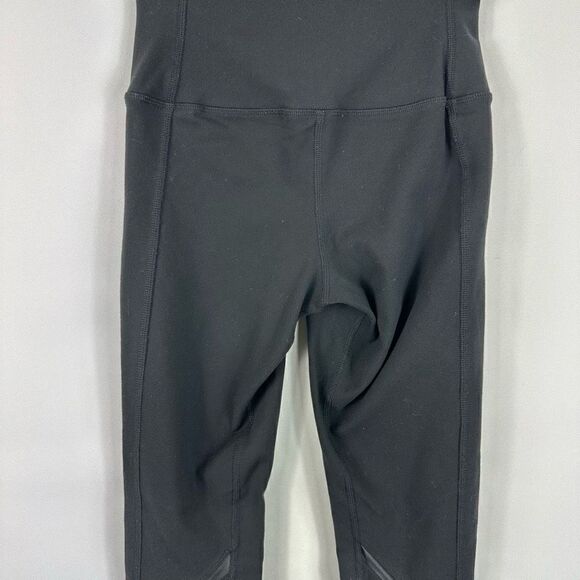 Alo Black Leggings High Rise Sheer Mesh Legs Pin Tuck Size XS Inseam 28" - Picture 6 of 12